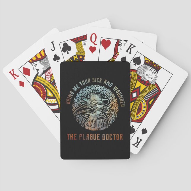 Plague Doctor Medieval Middle Age Poker Cards (Back)