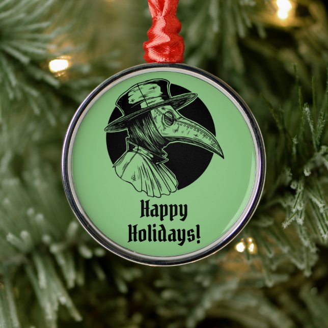 Plague Doctor  Metal Ornament (Tree)