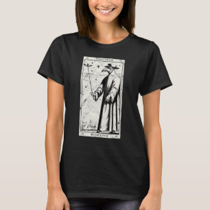 Plague Doctor Occult Black Death Tarot Card Antich T-Shirt