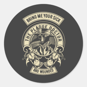 Plague Doctor Vintage Classic Round Sticker