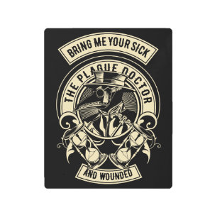Plague Doctor Vintage Metal Print