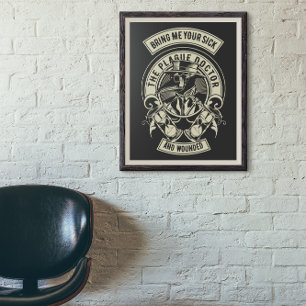 Plague Doctor Vintage Poster