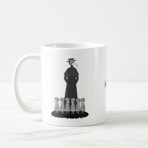 Plague Doctor with students Funny teacher Custom Coffee Mug