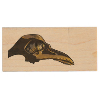 Plague Mask Wood Flash Drive