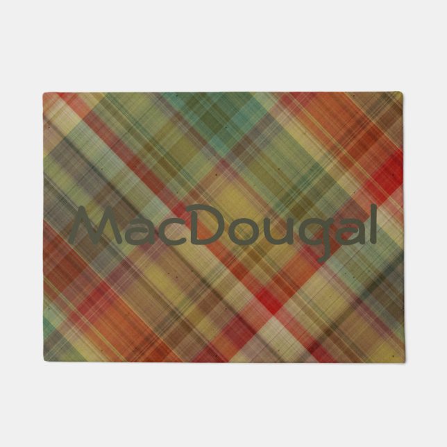 Plaid #1 Door Mat (Front)