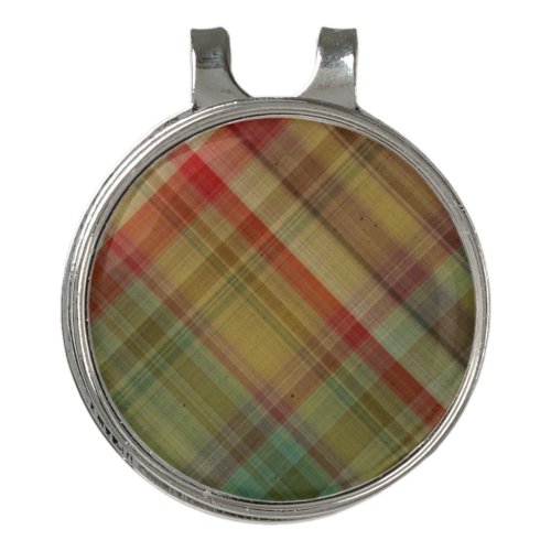 Plaid 1 Golf Hat Clip and Ball Marker