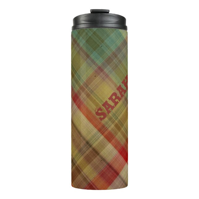 Plaid #1 Thermal Tumbler (Front)