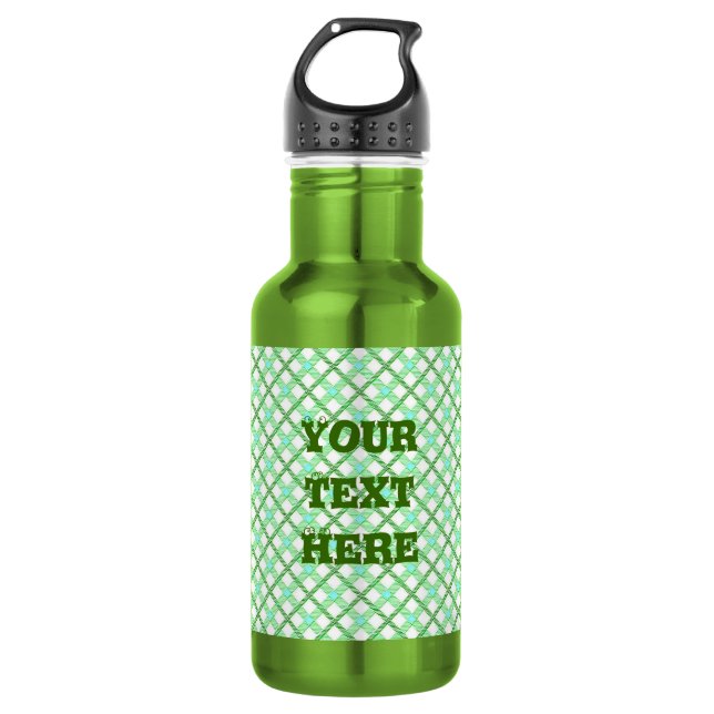 Plaid 1a dark water bottle (Front)