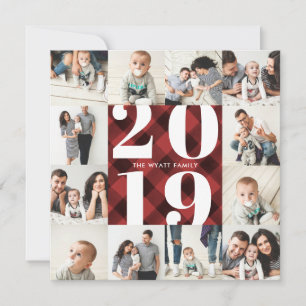Plaid 2019 Holiday 12 Photo Collage Grid