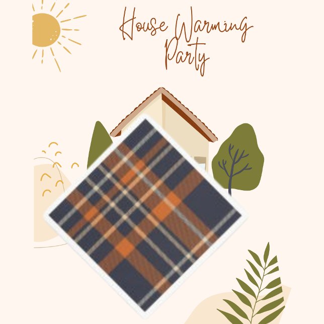 Plaid Abstract Modern Tartan Paper Napkin (Creator Uploaded)