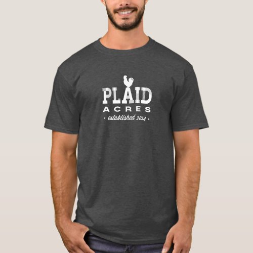 Plaid Acres _ dark tee shirt