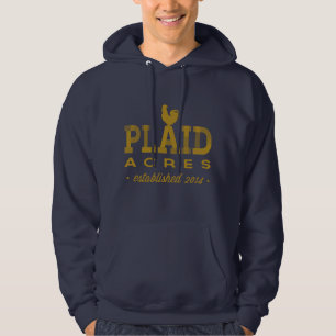 Plaid Acres - harvest gold hoodie