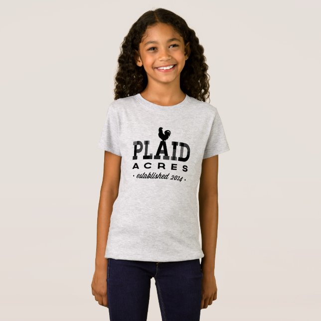 Plaid Acres - kids tee (Front Full)