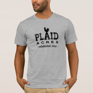Plaid Acres - light color tee