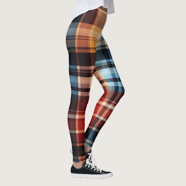 Plaid All Print Scottish Clan Tartan  Leggings (Right)