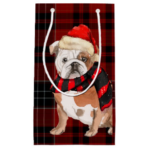 Details about   ENGLISH BULLDOG Christmas Gift Bag With Gift Card 10" X 13" 