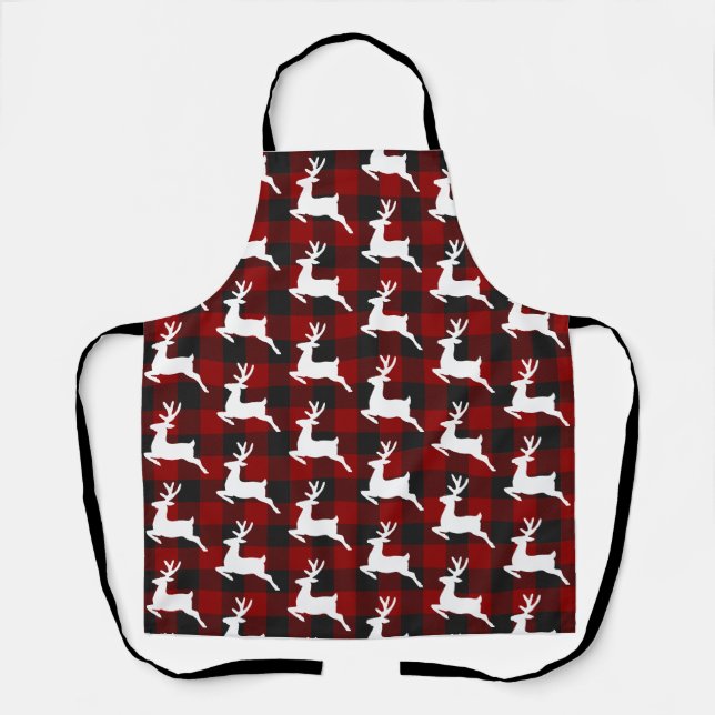 Plaid and deer  apron (Front)