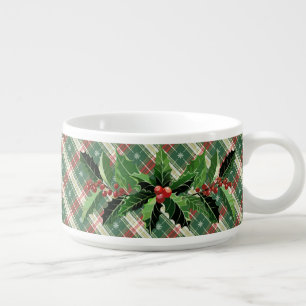 Plaid and Holly Bowl