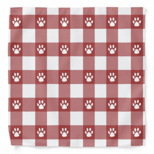 Plaid and paws pet bandana