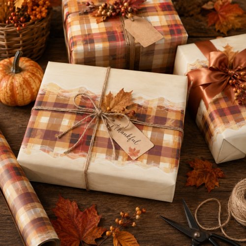 Plaid and Plenty Wrapping Paper Sheets