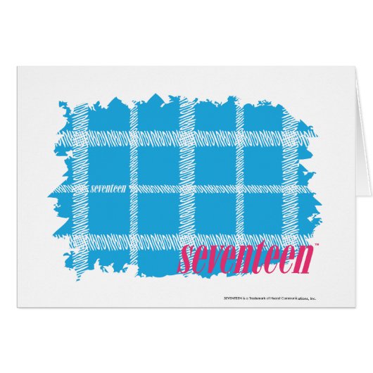 Plaid Aqua 4 Cards (Front Horizontal)