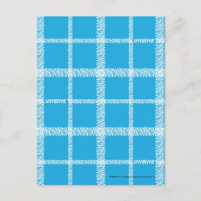 Plaid Aqua Postcard (Front)