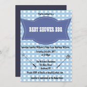 Plaid Baby Shower BBQ Invitations (Front/Back)