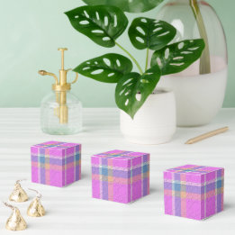 Plaid Baby Shower Favor Box