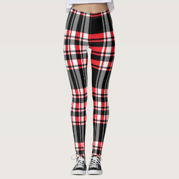 Plaid Background Pattern Leggings by paul68 at Zazzle