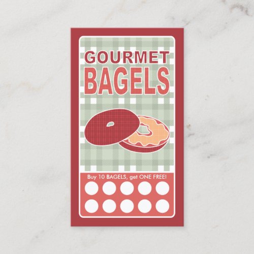 plaid bagels punch card