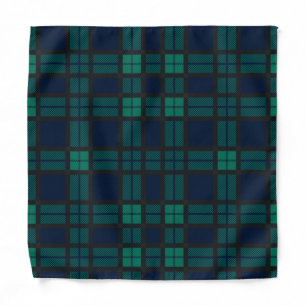 Plaid Black Watch Green Tartan Bandana