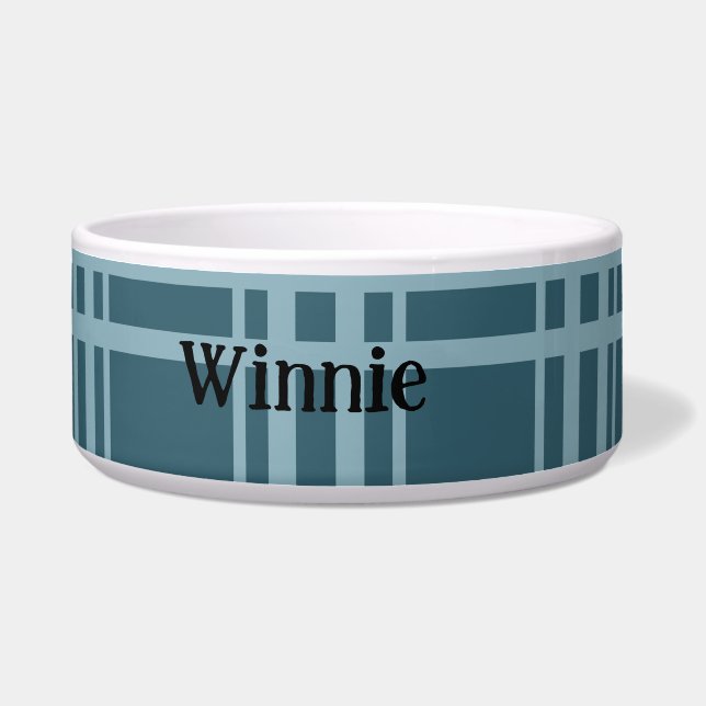 Plaid Blue Bowl (Front)