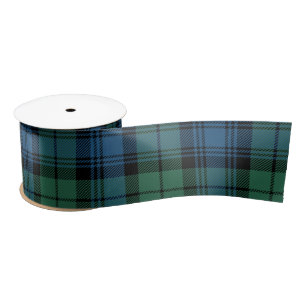 Plaid Blue Green Rustic Campbell Tartan Satin Ribbon