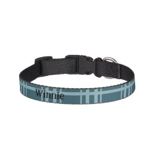Plaid Blue Pet Collar