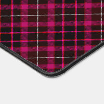  Plaid Bold Pattern Vintage Tartan Black Hot Pink 