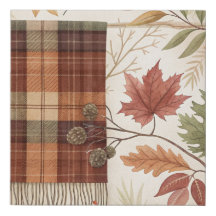 Plaid Botanical Fall Wall Art – Autumn Leaves