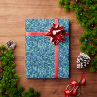 Rustic Kraft Tan and White Buffalo Plaid Christmas Wrapping Paper