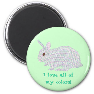 Plaid Bunny,  I love all of my colors, magnets