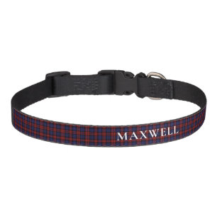Plaid Burgundy Purple Tartan Pet Collar
