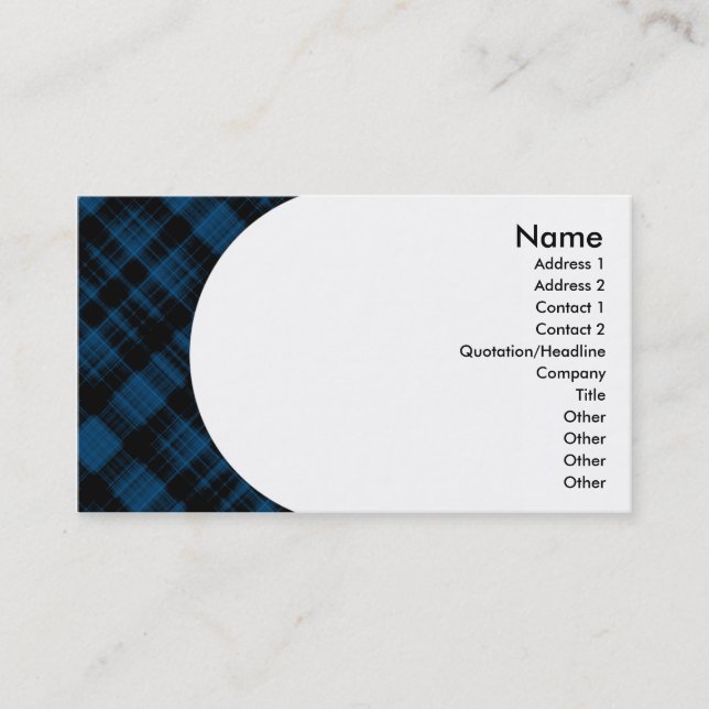 plaid business card (Front)