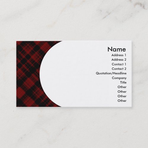 plaid business card templates