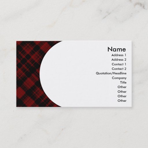 Customizable plaid business card templates