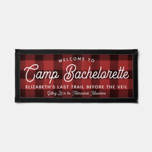 Plaid Camp Bachelorette Welcome Sign Pennant