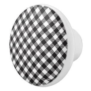Plaid Ceramic Knob