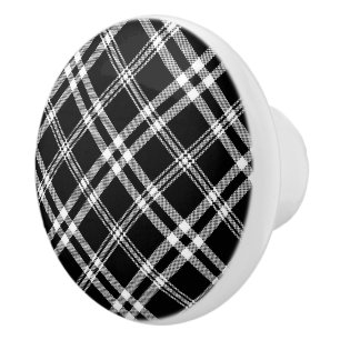 Plaid Ceramic Knob