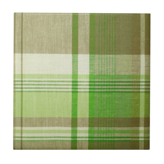Plaid Ceramic Tile (Front)