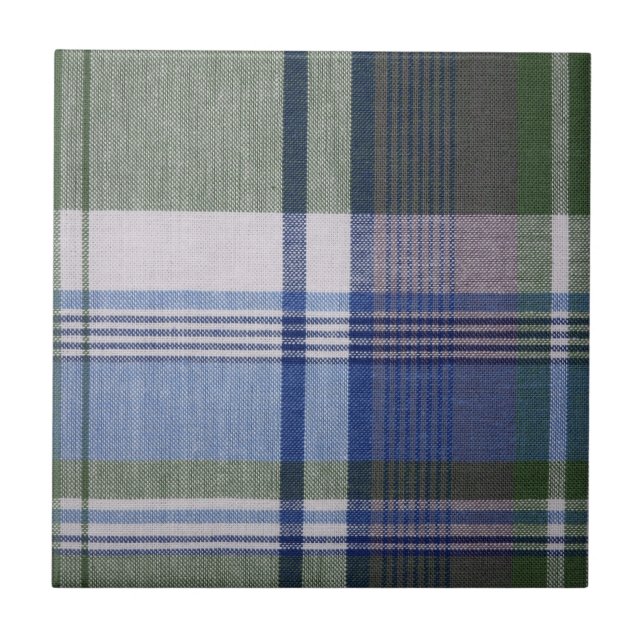 Plaid Ceramic Tile (Front)