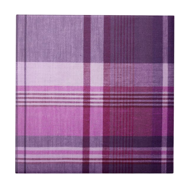 Plaid Ceramic Tile (Front)