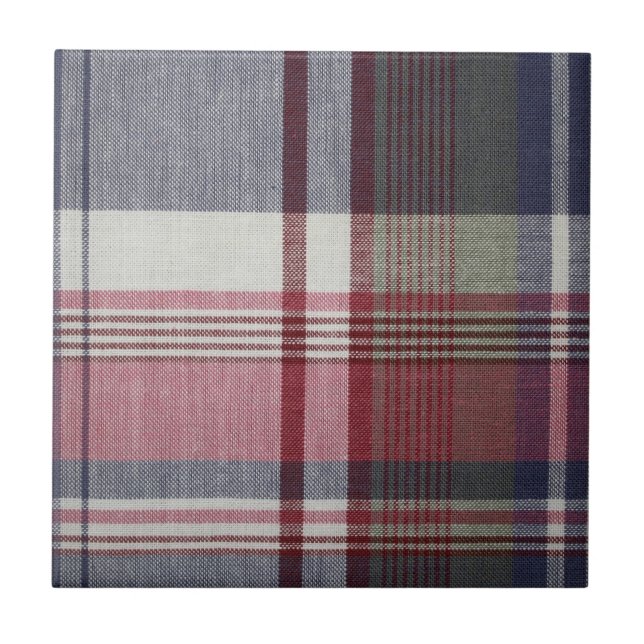 Plaid Ceramic Tile (Front)