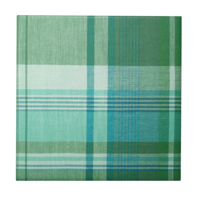 Plaid Ceramic Tile (Front)